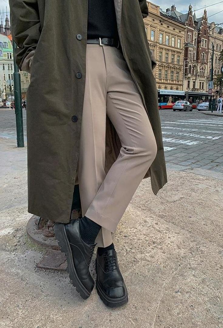 Trendy Loose Fit Business Trousers