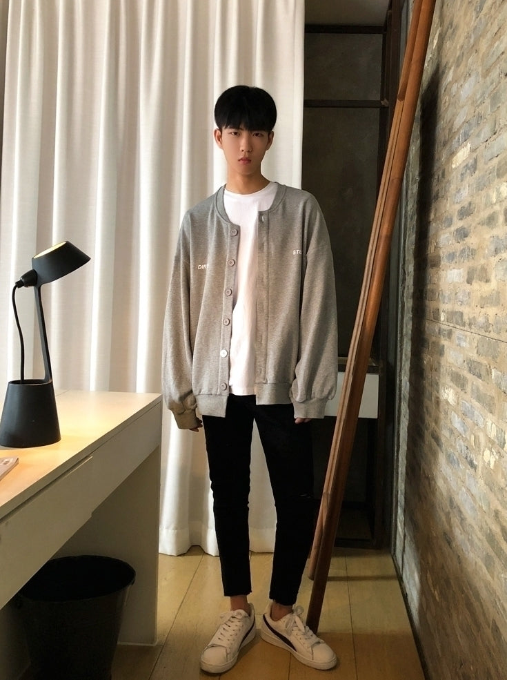 Trendy Loose Fit Casual Zip Up Hoodie