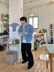 Trendy Loose Fit Denim Cargo Pants