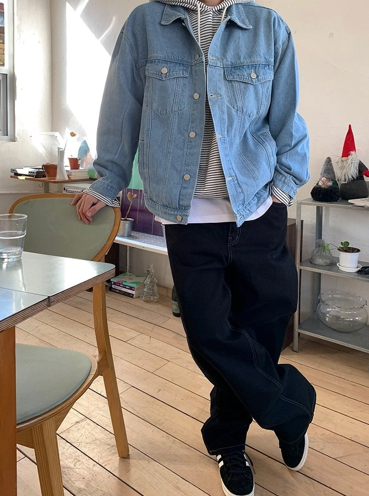 Trendy Loose Fit Denim Cargo Pants