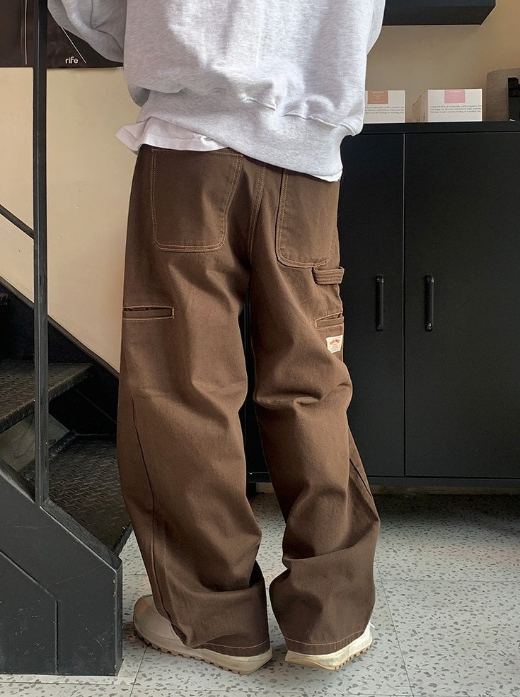 Trendy Loose Fit Denim Cargo Pants