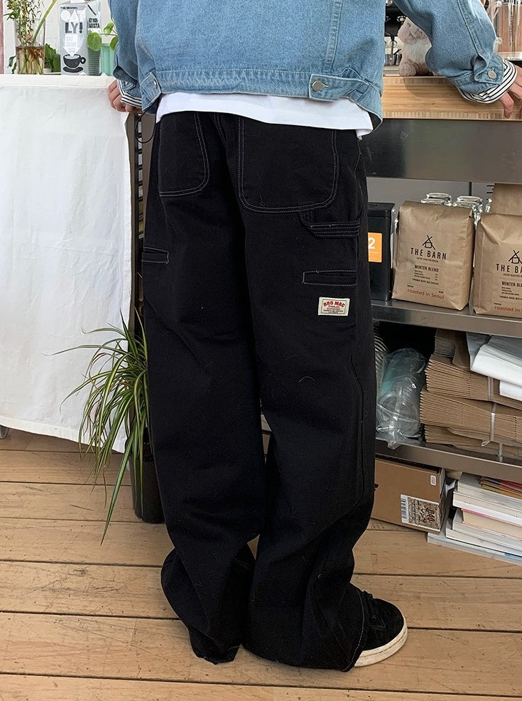 Trendy Loose Fit Denim Cargo Pants