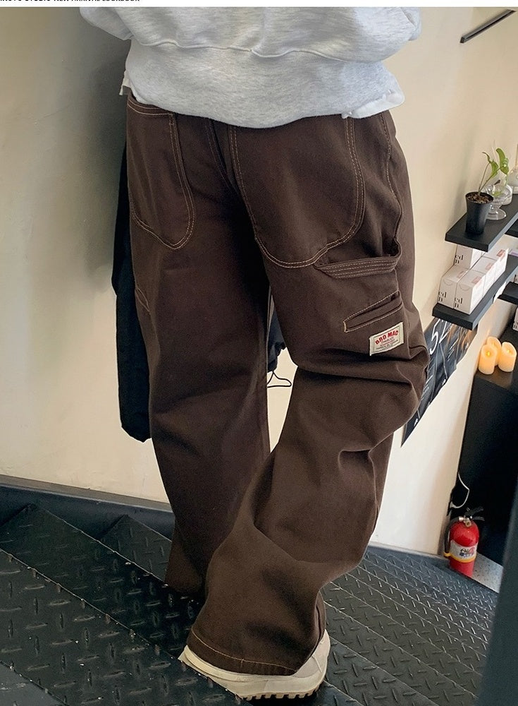 Trendy Loose Fit Denim Cargo Pants