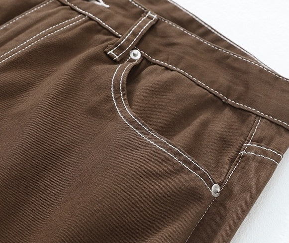 Trendy Loose Fit Denim Cargo Pants