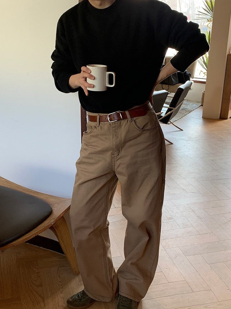 Trendy Loose Fit Denim Cargo Pants