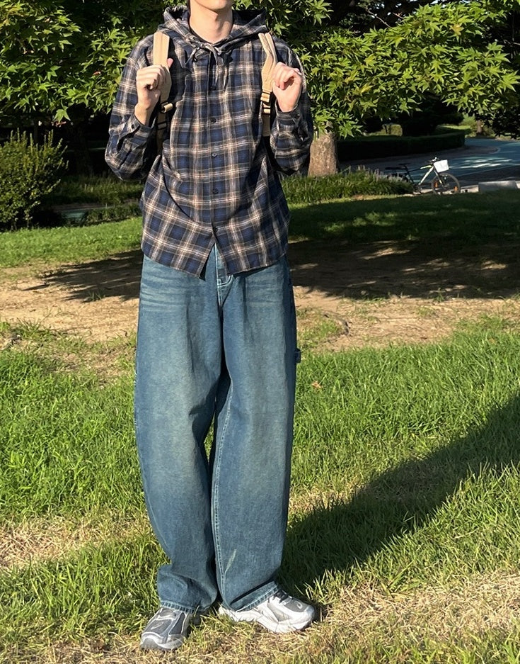 Trendy Loose Fit Denim Trousers
