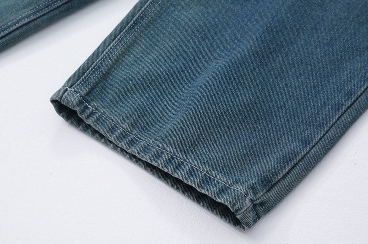Trendy Loose Fit Denim Trousers