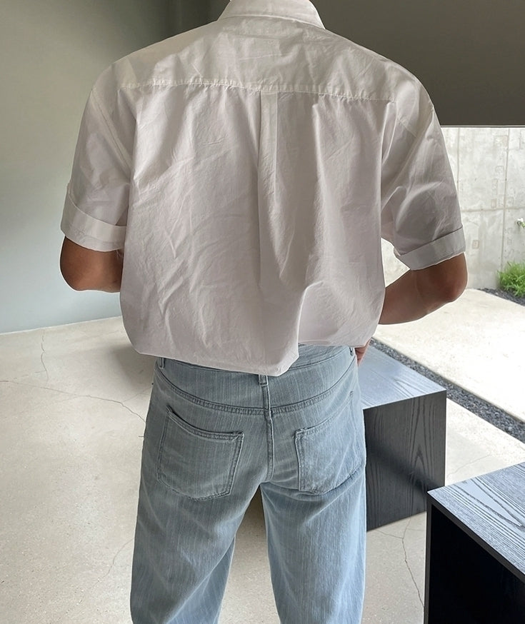 Trendy Loose Fit Short Sleeve Shirt