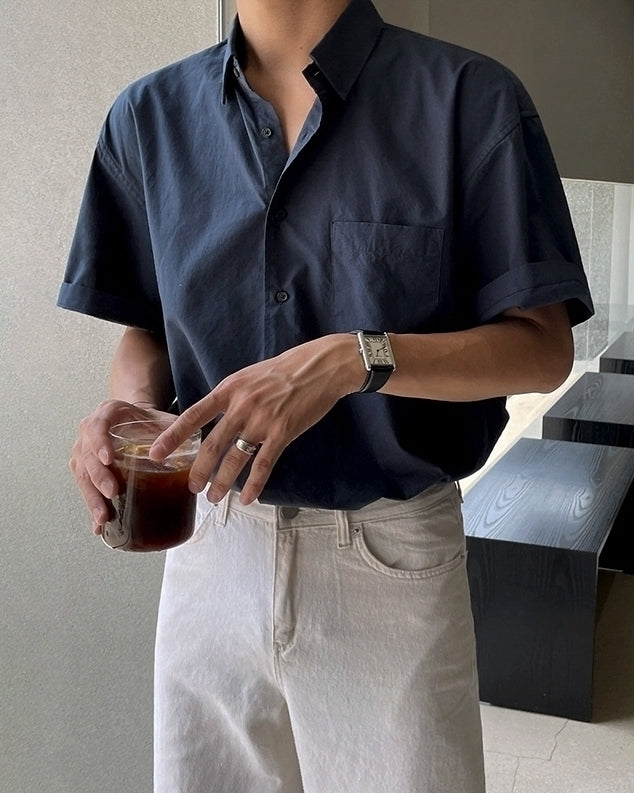 Trendy Loose Fit Short Sleeve Shirt