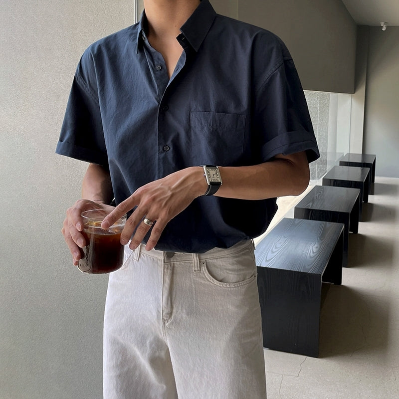 Trendy Loose Fit Short Sleeve Shirt