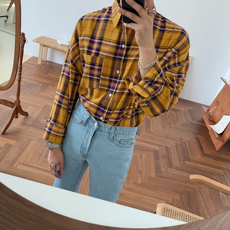 Trendy Plaid Long Sleeve Shirt