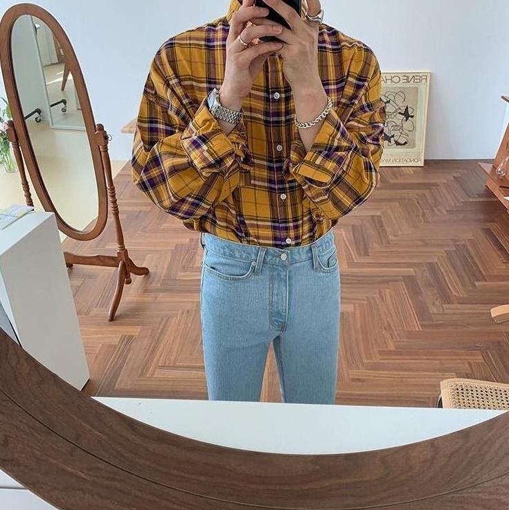 Trendy Plaid Long Sleeve Shirt