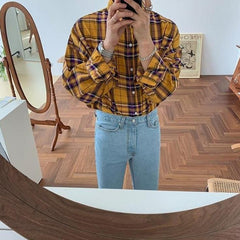 Trendy Plaid Long Sleeve Shirt