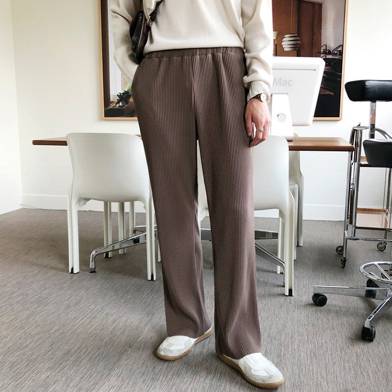 Trendy Relaxed Fit Pleated Trousers