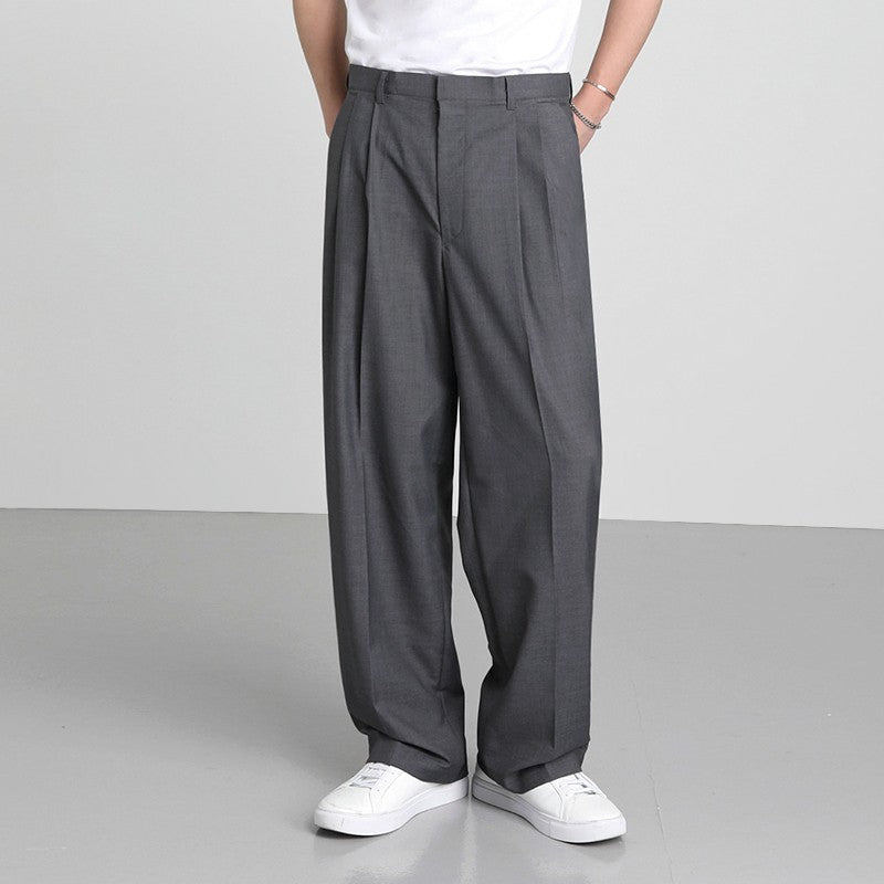 Trendy Relaxed Fit Wide Leg Trousers