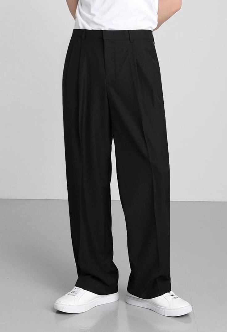 Trendy Relaxed Fit Wide Leg Trousers