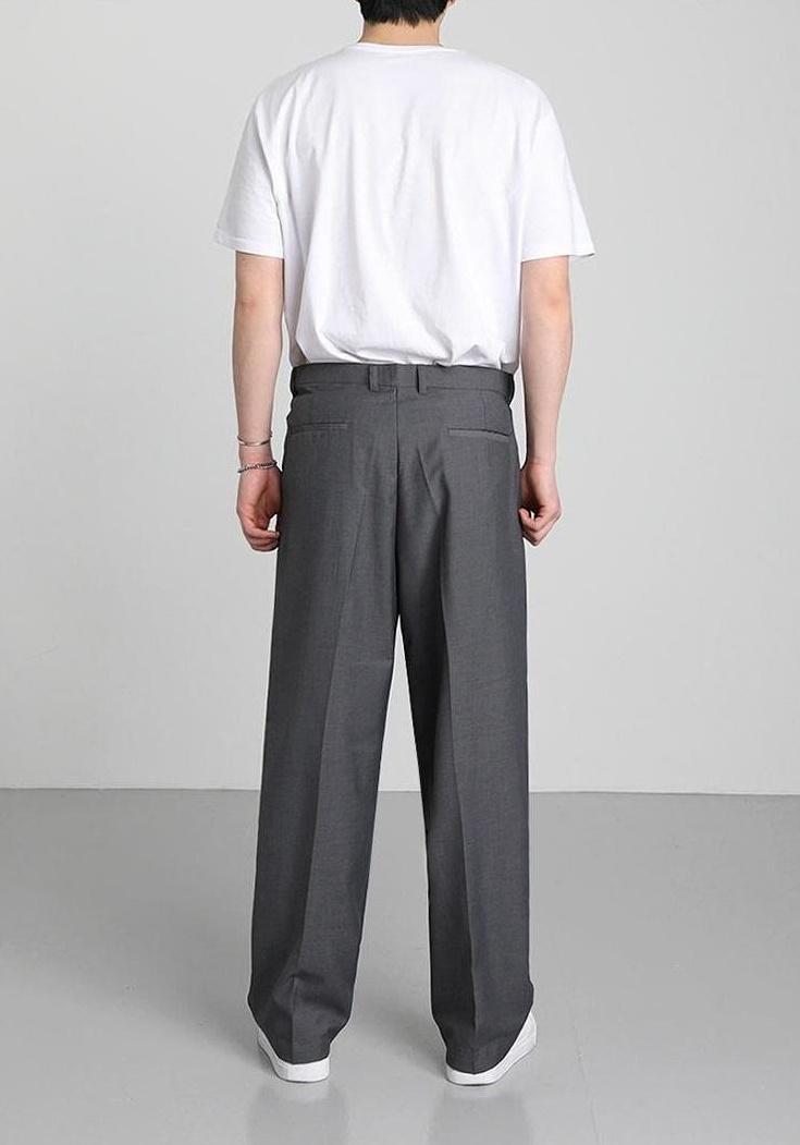 Trendy Relaxed Fit Wide Leg Trousers