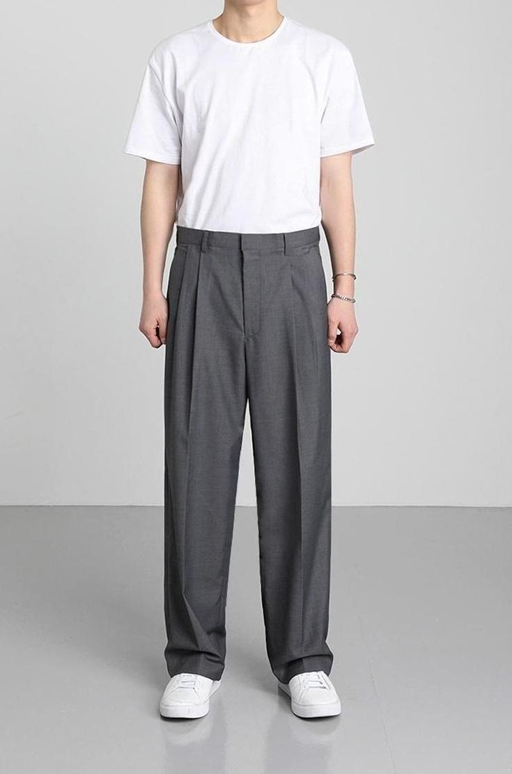 Trendy Relaxed Fit Wide Leg Trousers