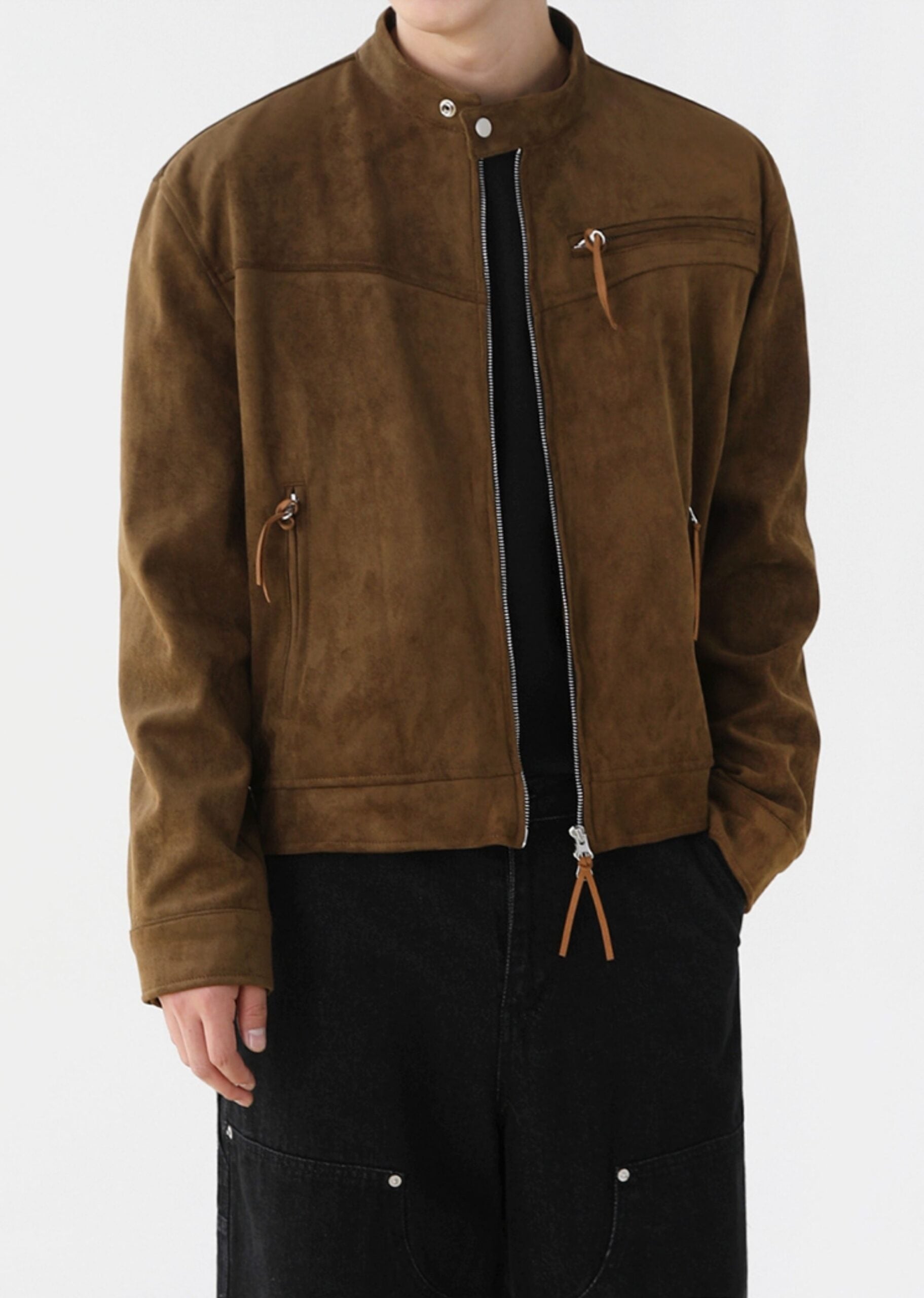 Trendy Short Jacket With Stand Collar