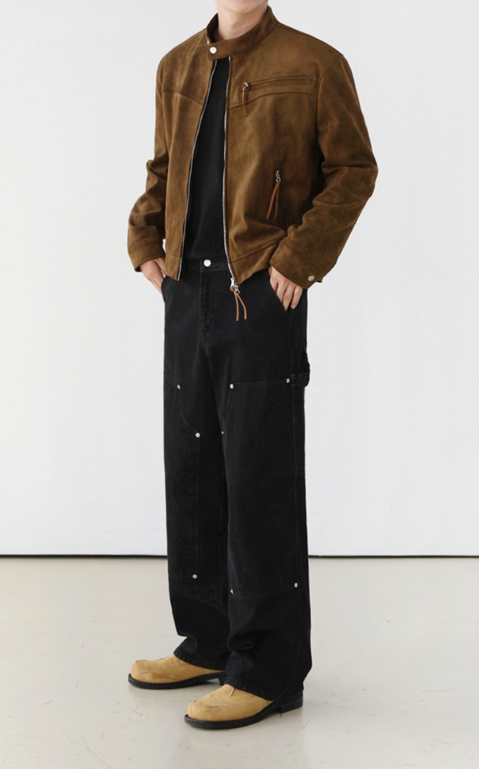 Trendy Short Jacket With Stand Collar