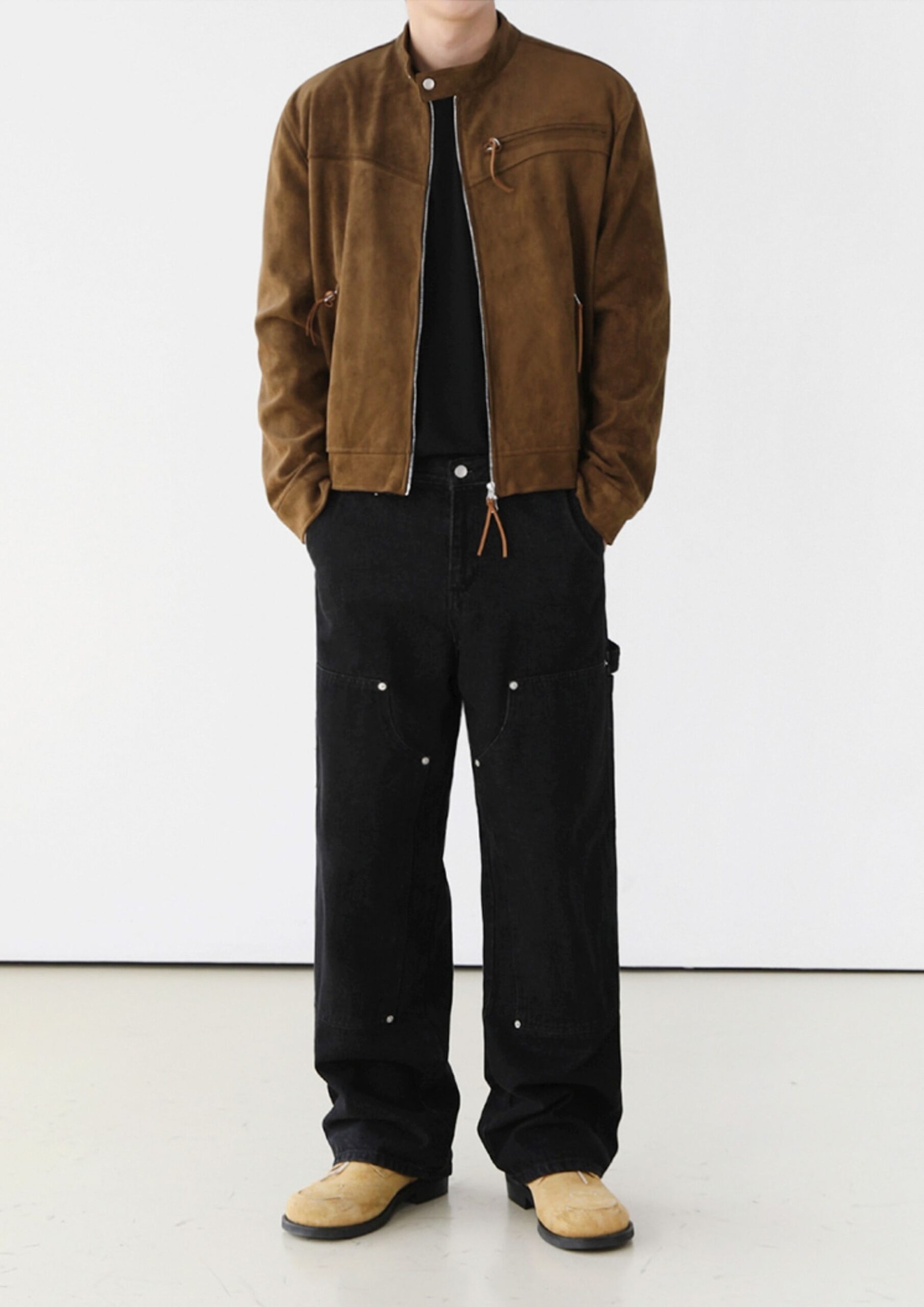 Trendy Short Jacket With Stand Collar