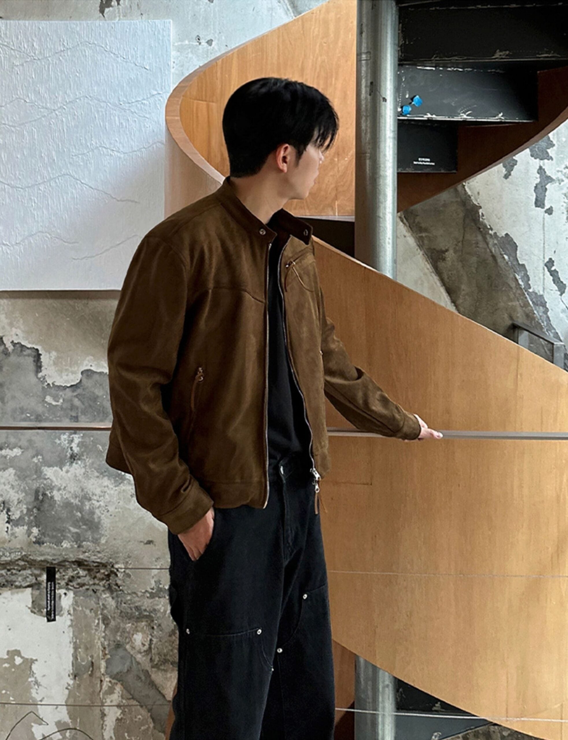 Trendy Short Jacket With Stand Collar