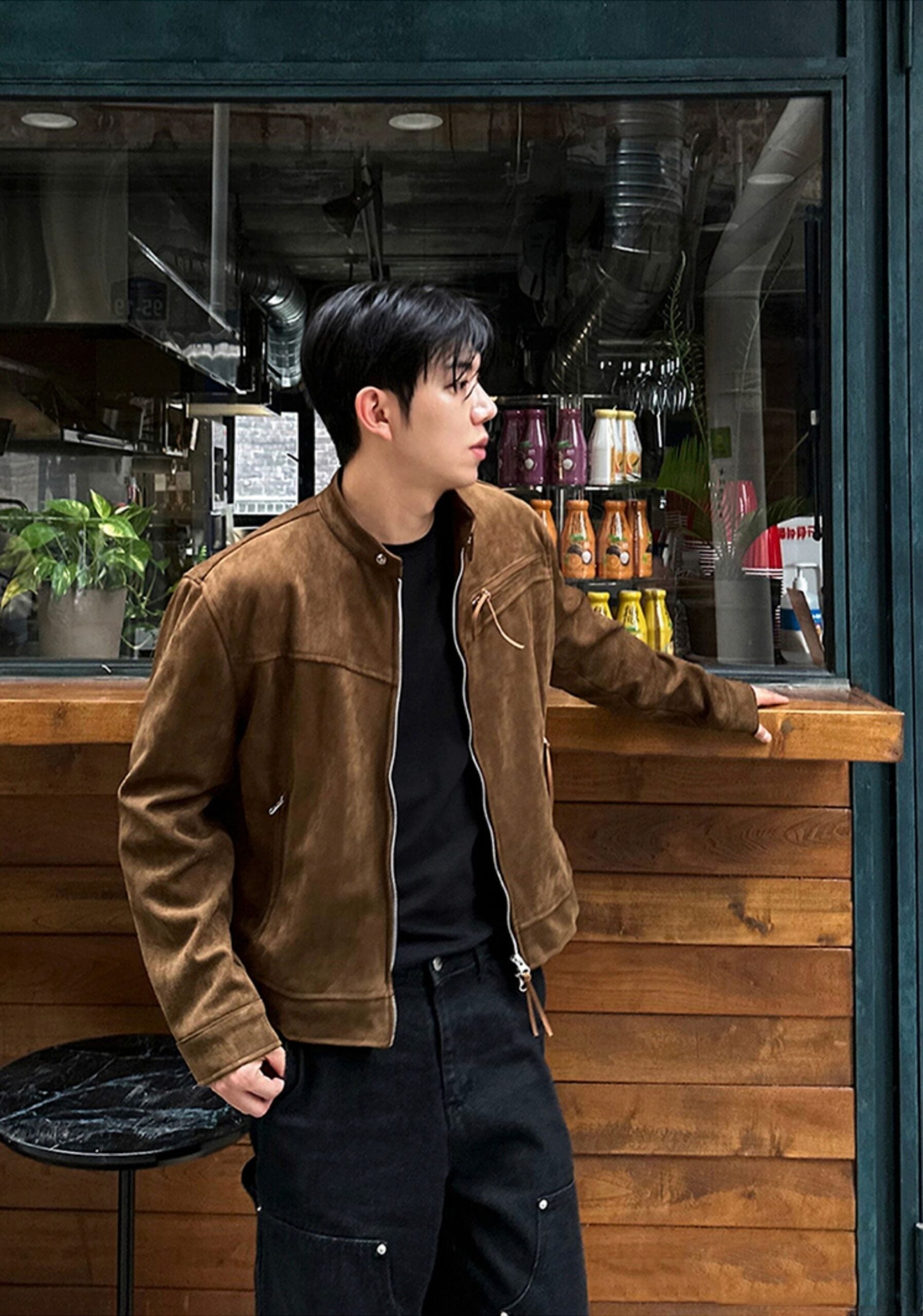 Trendy Short Jacket With Stand Collar