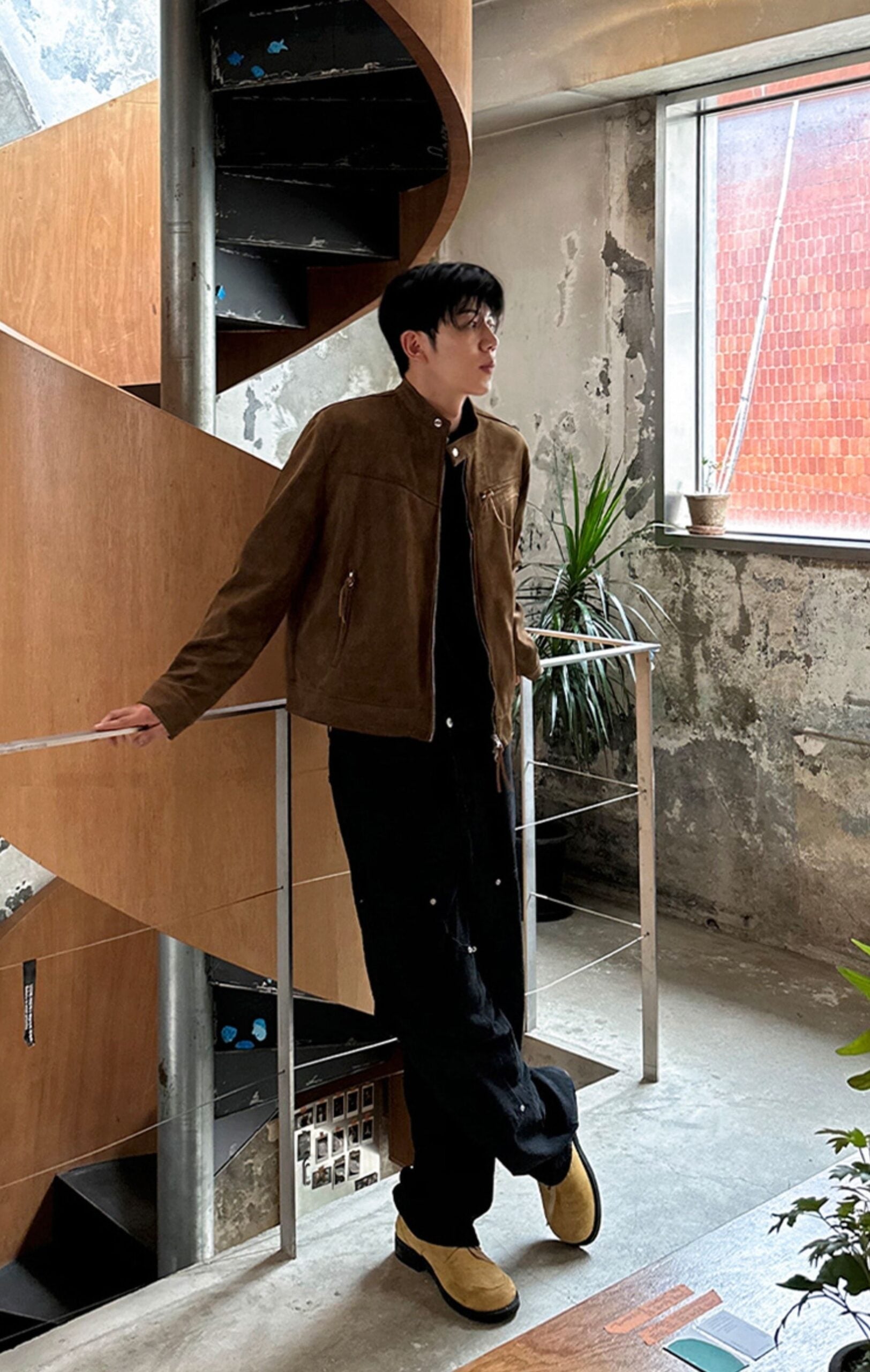 Trendy Short Jacket With Stand Collar