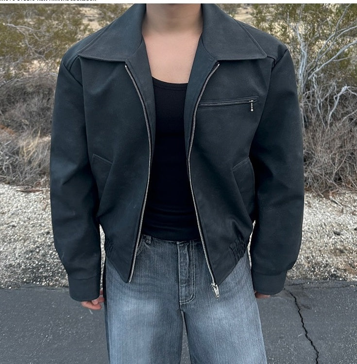 Trendy Short PU Leather Jacket