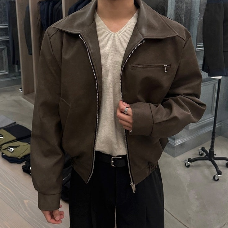 Trendy Short PU Leather Jacket