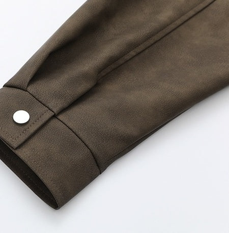 Trendy Short PU Leather Jacket