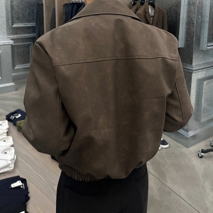 Trendy Short PU Leather Jacket