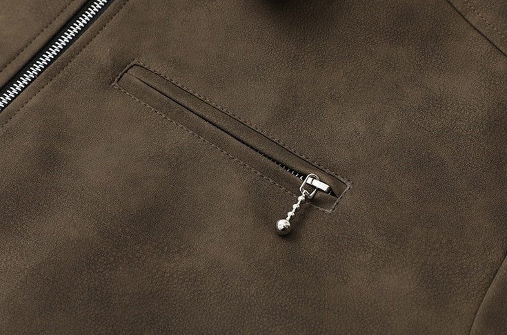 Trendy Short PU Leather Jacket