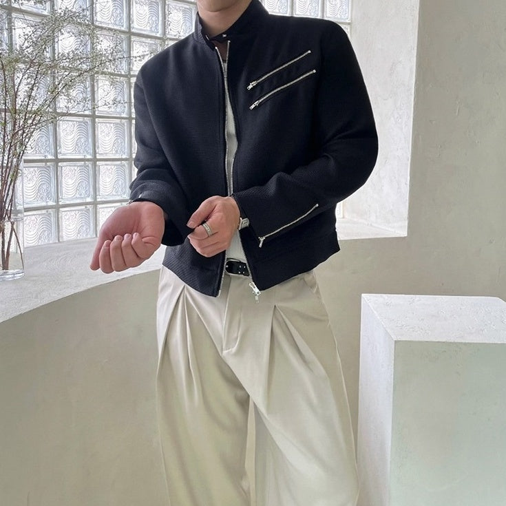 Trendy Short Stand Collar Jacket