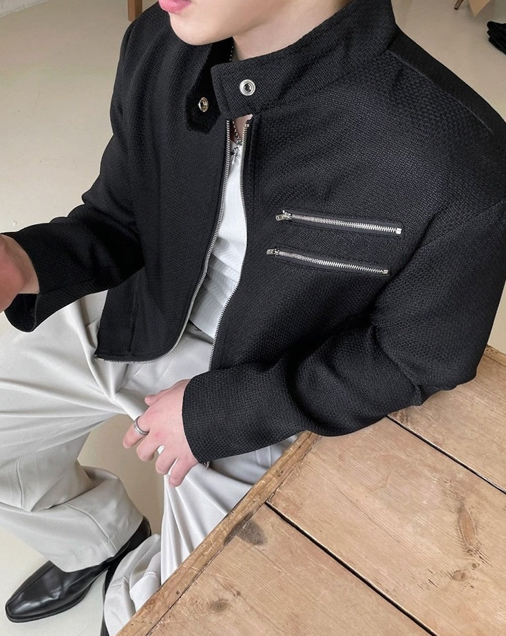 Trendy Short Stand Collar Jacket