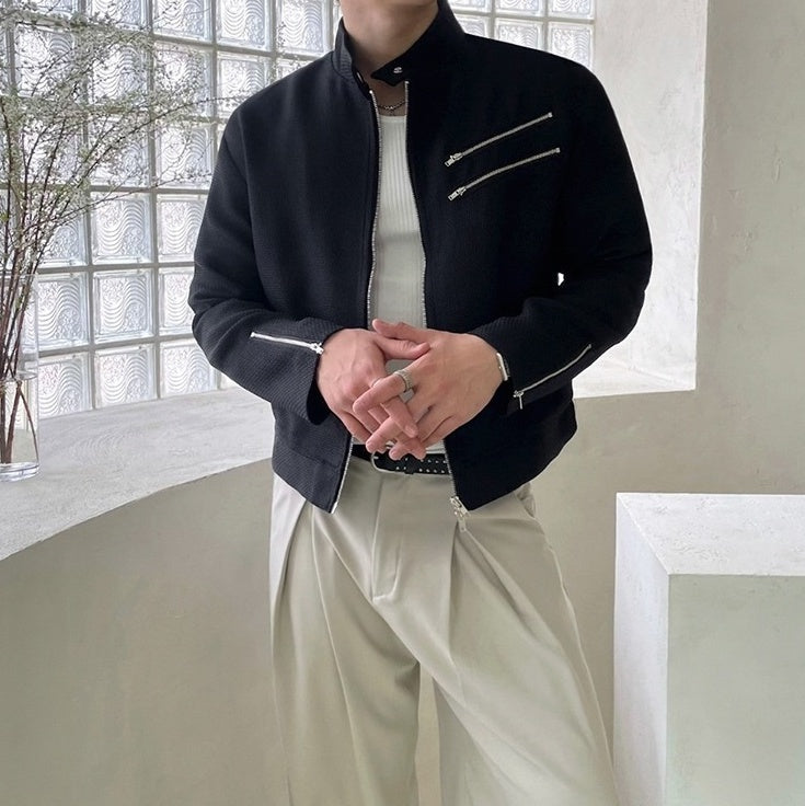 Trendy Short Stand Collar Jacket