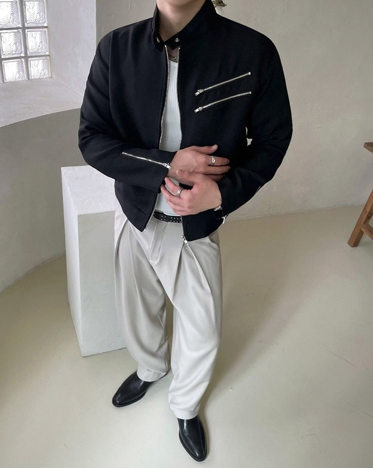 Trendy Short Stand Collar Jacket