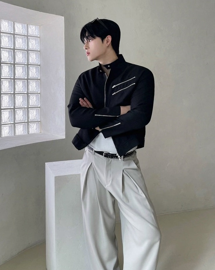 Trendy Short Stand Collar Jacket