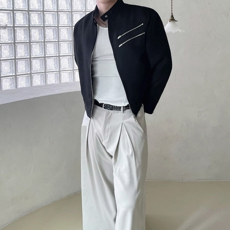 Trendy Short Stand Collar Jacket