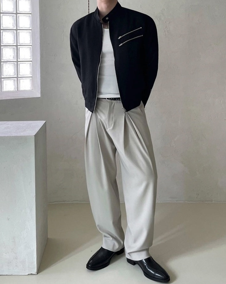 Trendy Short Stand Collar Jacket