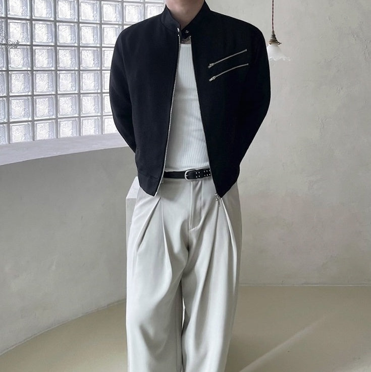 Trendy Short Stand Collar Jacket