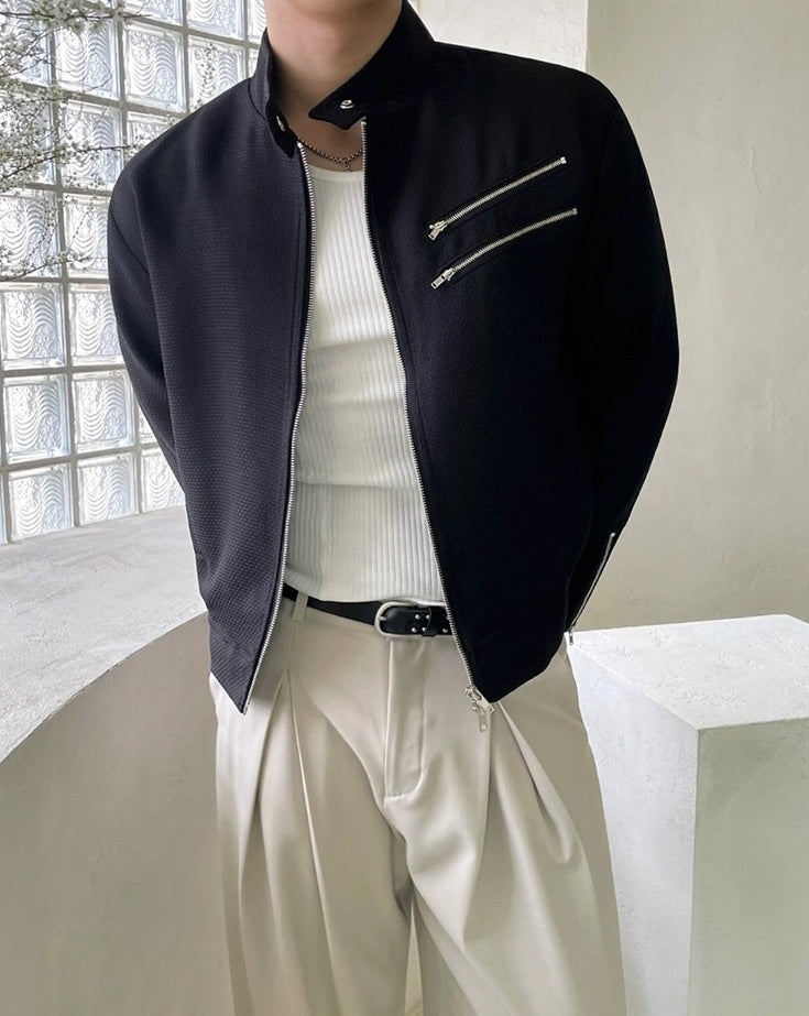Trendy Short Stand Collar Jacket