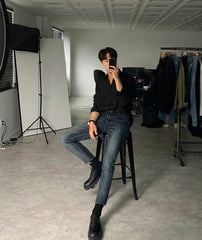 Trendy Slim Denim Pants