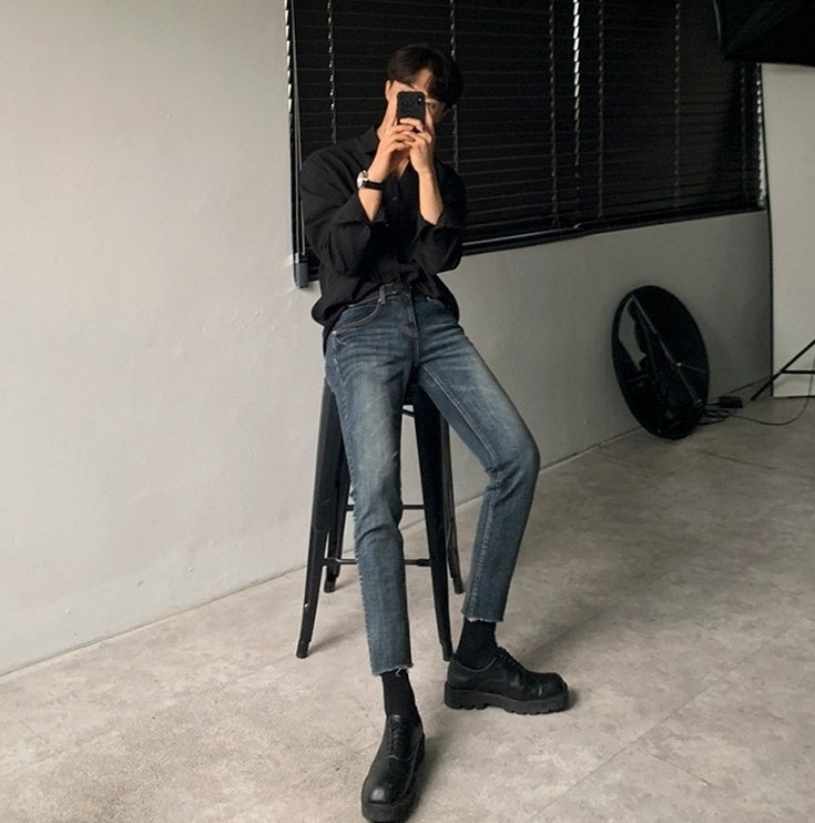 Trendy Slim Denim Pants