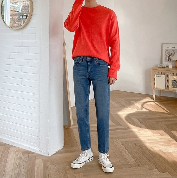 Trendy Slim Fit Cropped Jeans