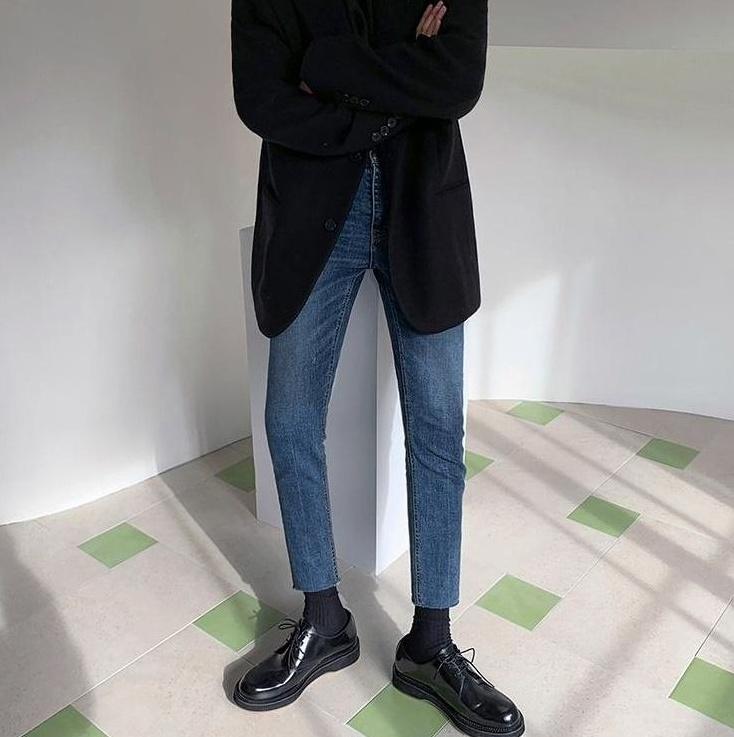 Trendy Slim Fit Distressed Denim Pants