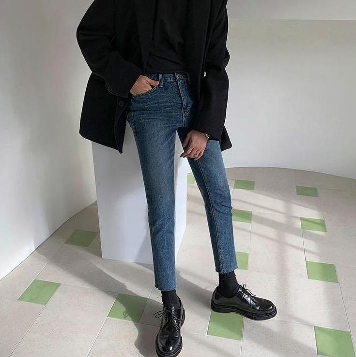 Trendy Slim Fit Distressed Denim Pants