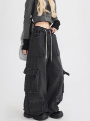 Trendy Streetwear Loose Fit Cargo Jeans