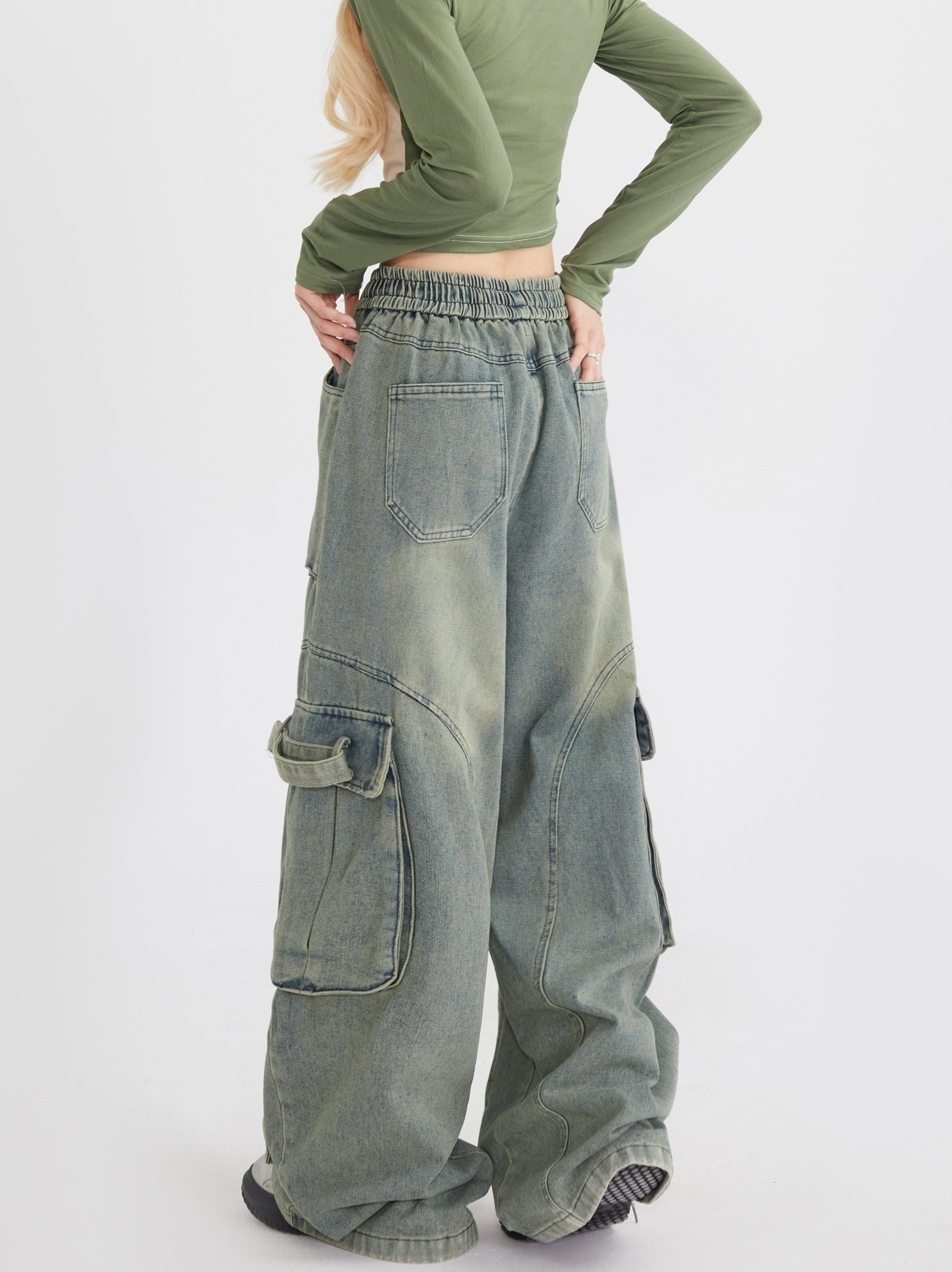 Trendy Streetwear Loose Fit Cargo Jeans