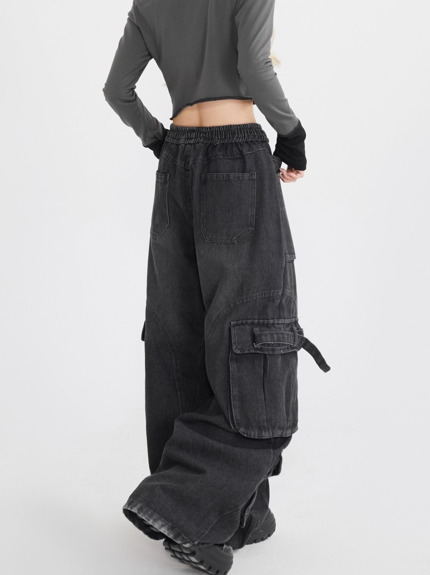 Trendy Streetwear Loose Fit Cargo Jeans